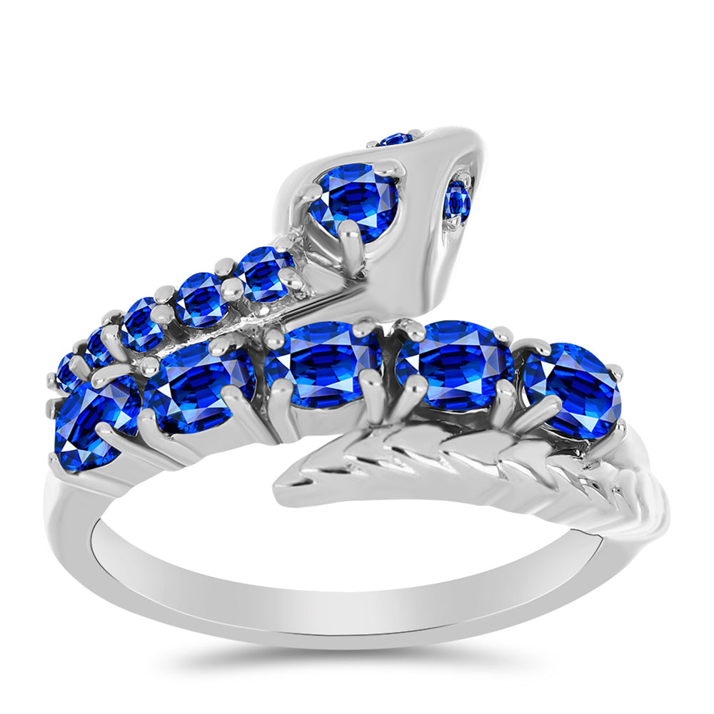 Anillo de Plata con Zafiro Azul Australiano