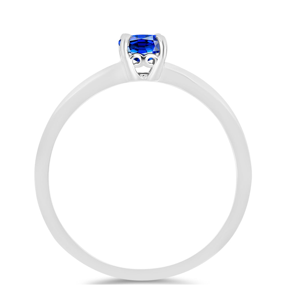 Anillo de Plata con Zafiro Azul Australiano