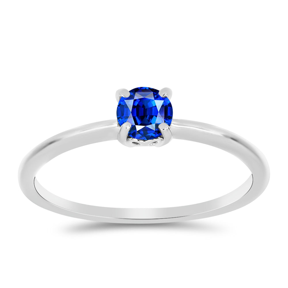 Anillo de Plata con Zafiro Azul Australiano