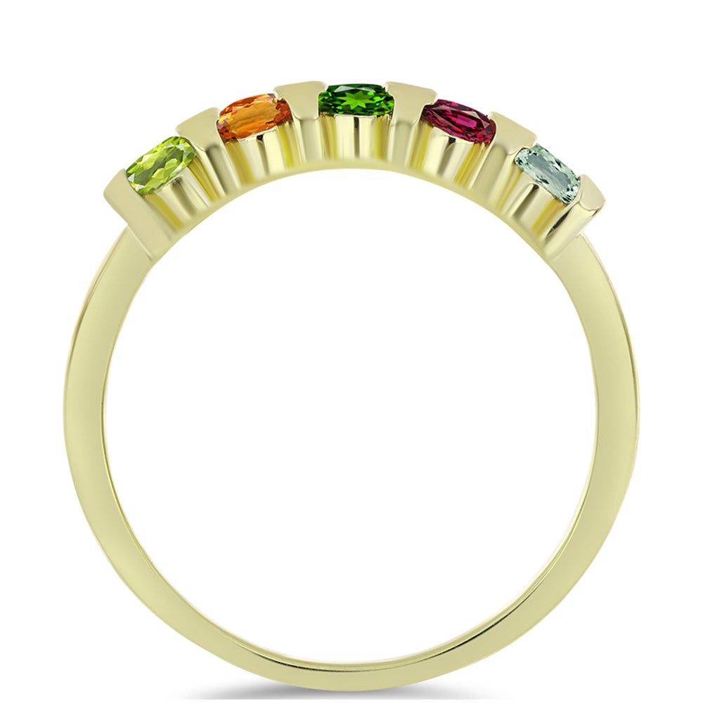 Anillo de Plata Bañada en Oro con Chakra Turmalina