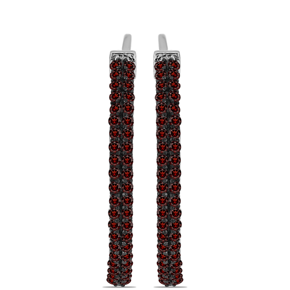 Pendientes de Plata con Granate Barton