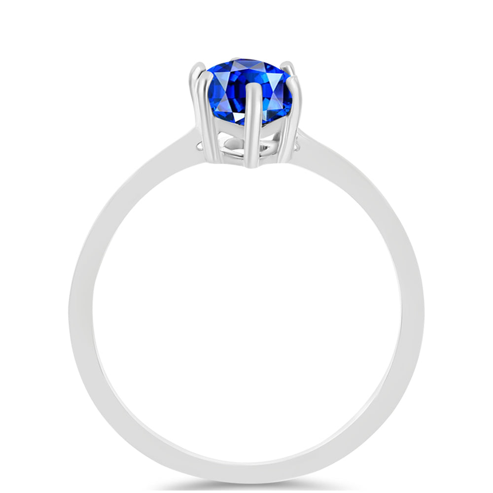 Anillo de Plata con Zafiro Azul Australiano