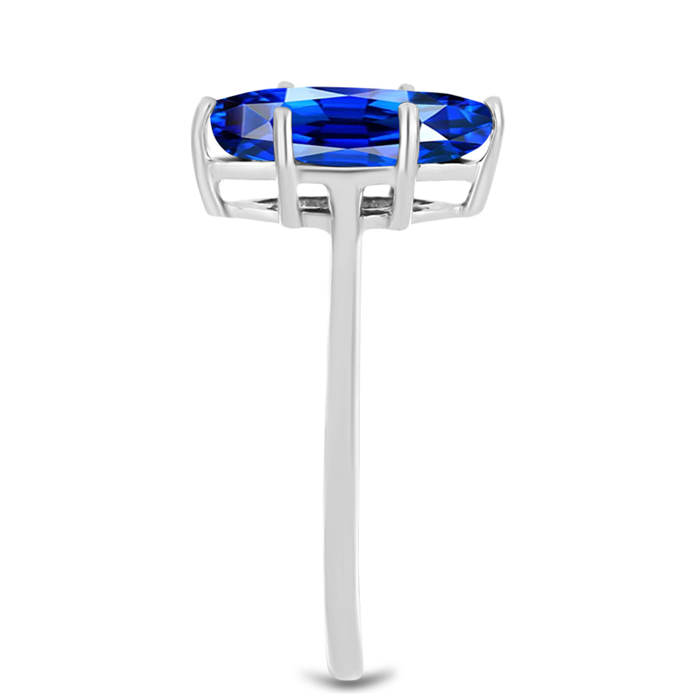 Anillo de Plata con Zafiro Azul Australiano