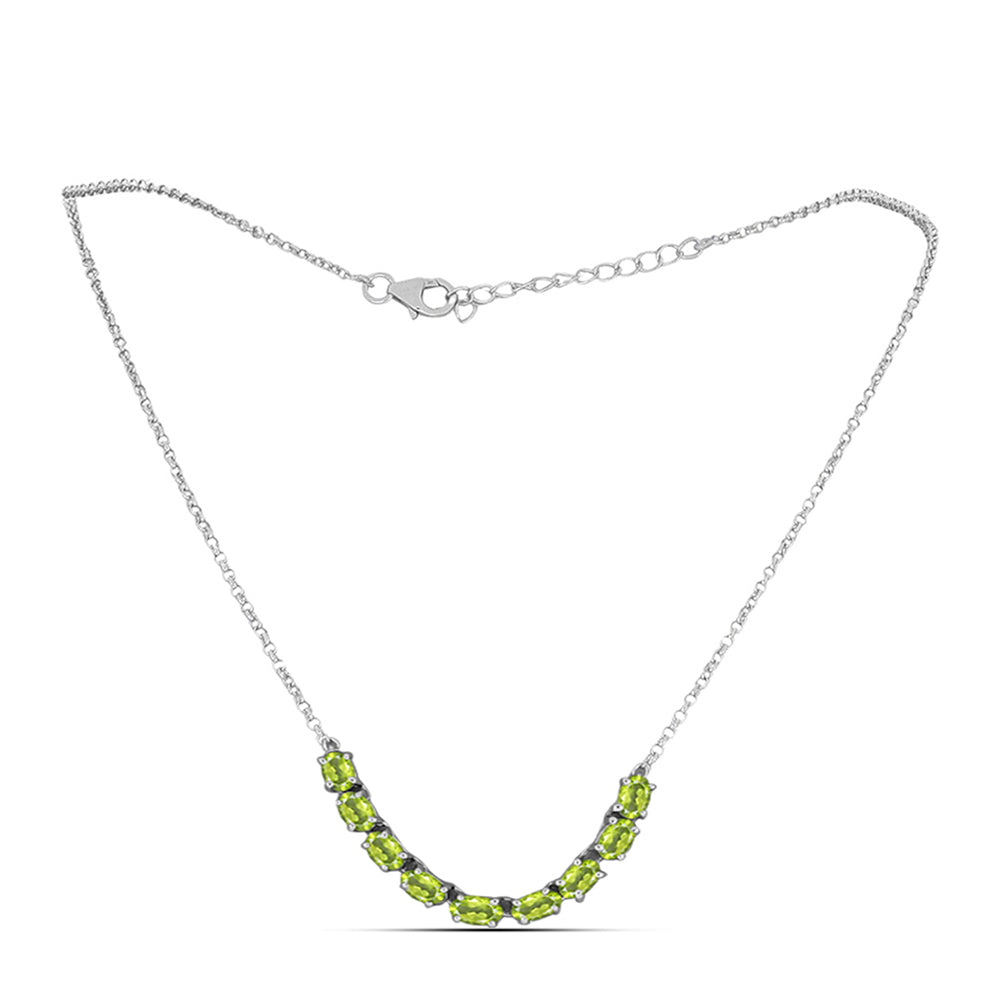 Collar de Plata con Peridoto de Changbai