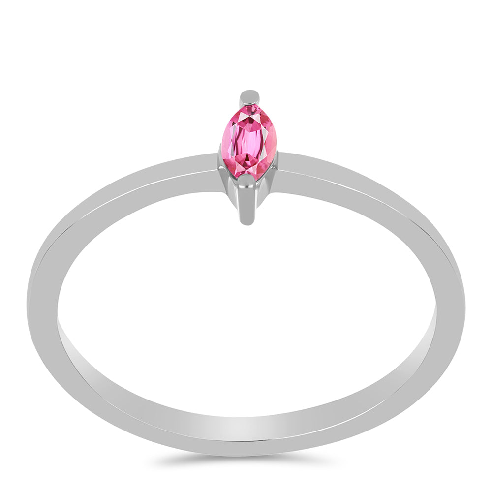 Anillo de Plata con Turmalina Rosa de Pelmadulla