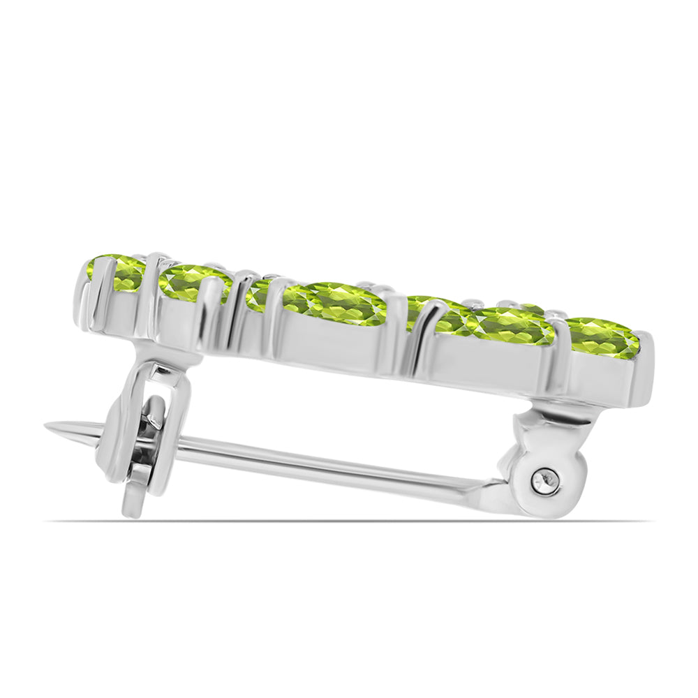 Broche de Plata con Peridoto de Changbai