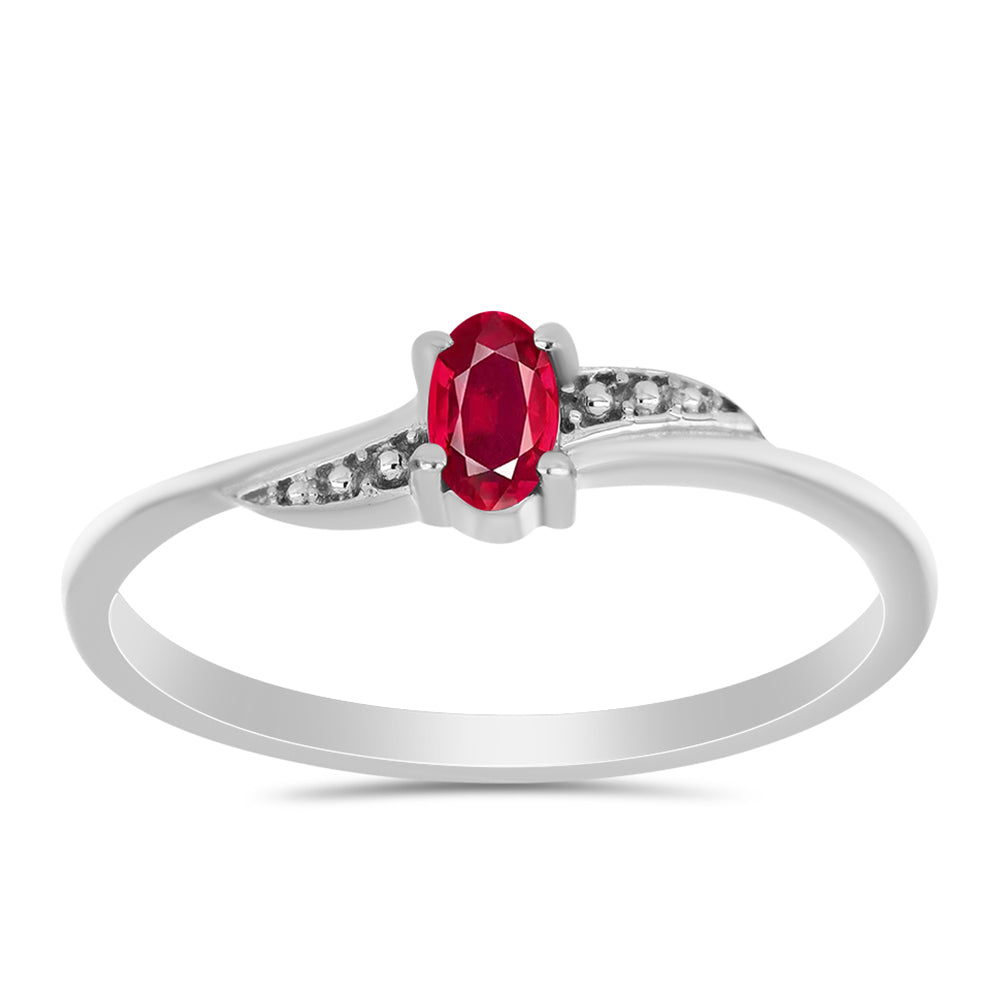 Anillo de Plata con Rubí de Madagascar