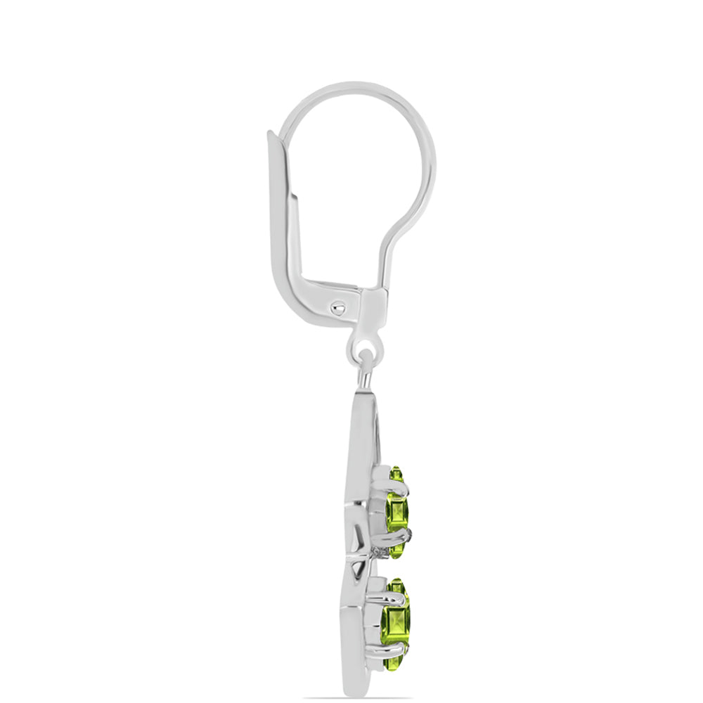 Pendientes de Plata con Peridoto de Changbai