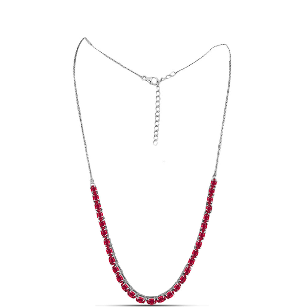 Collar de Plata con Rubí de Madagascar