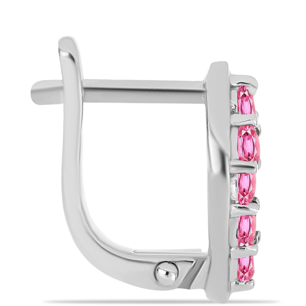 Pendientes de Plata con Turmalina Rosa de Pelmadulla