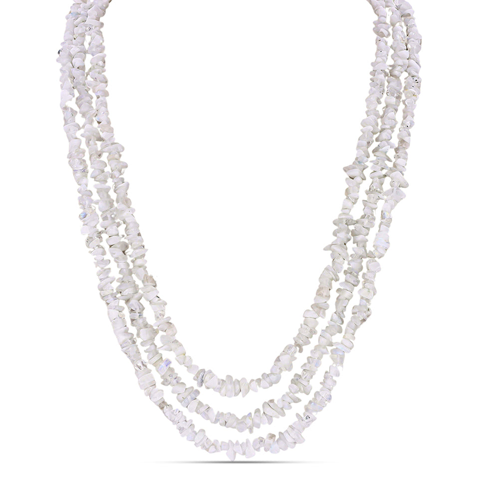 Collar Pepita con Piedra Lunar Arco Iris