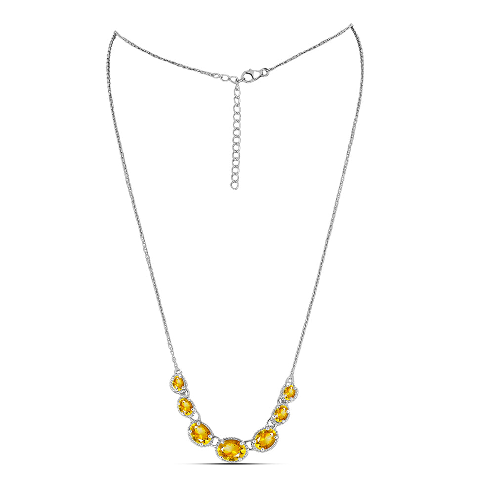 Collar de Plata con Citrino de los Montes Urales