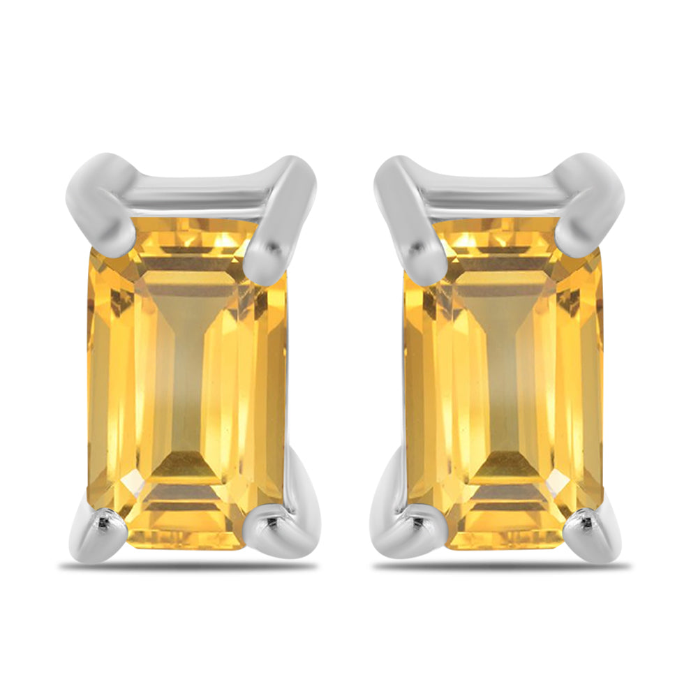 Pendientes de Plata con Citrino de los Montes Urales