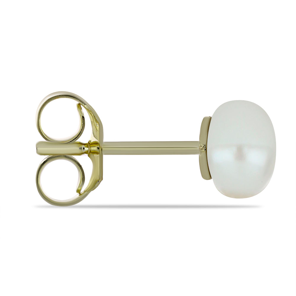 Conjunto Pepita con Perla blanca de agua dulce ( Pendientes +Pulsera +Anillo )