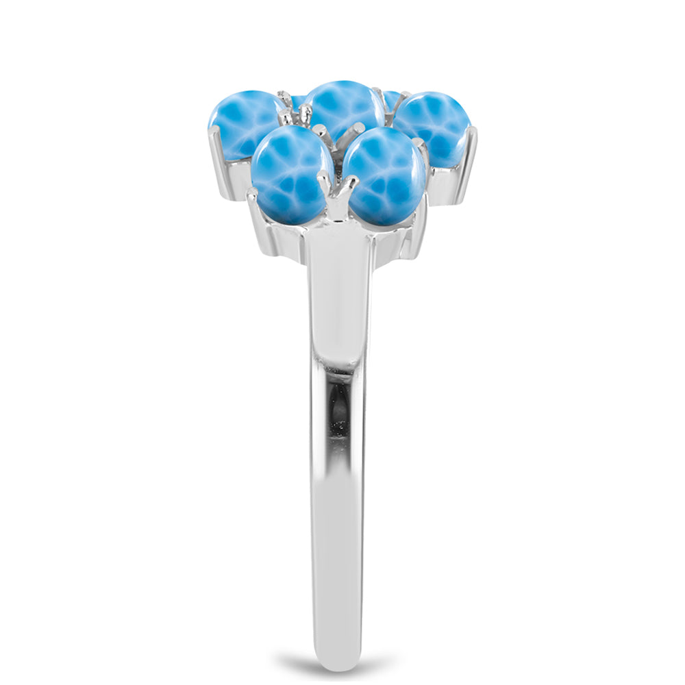 Anillo de Plata con Larimar de Barahona