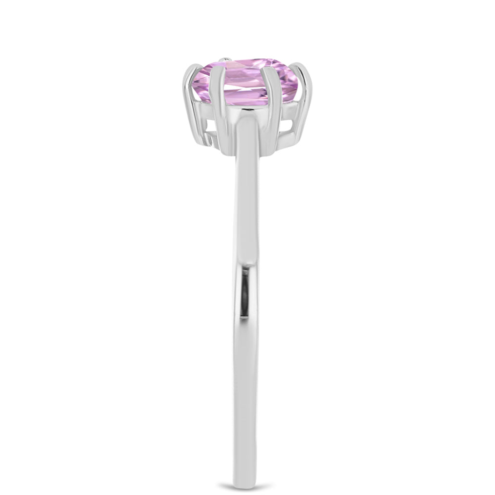 Anillo de Plata con Kunzita de Pala