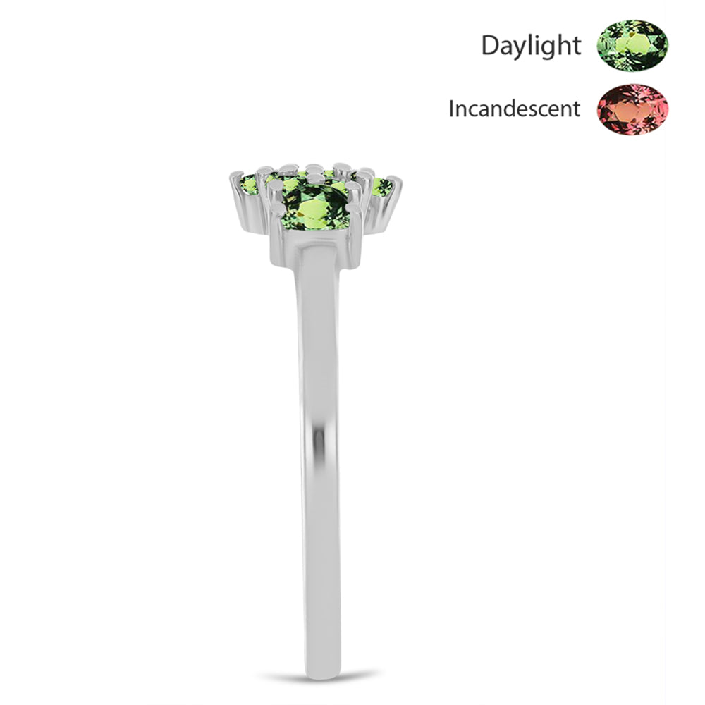 Anillo de Plata con Alejandrita natural