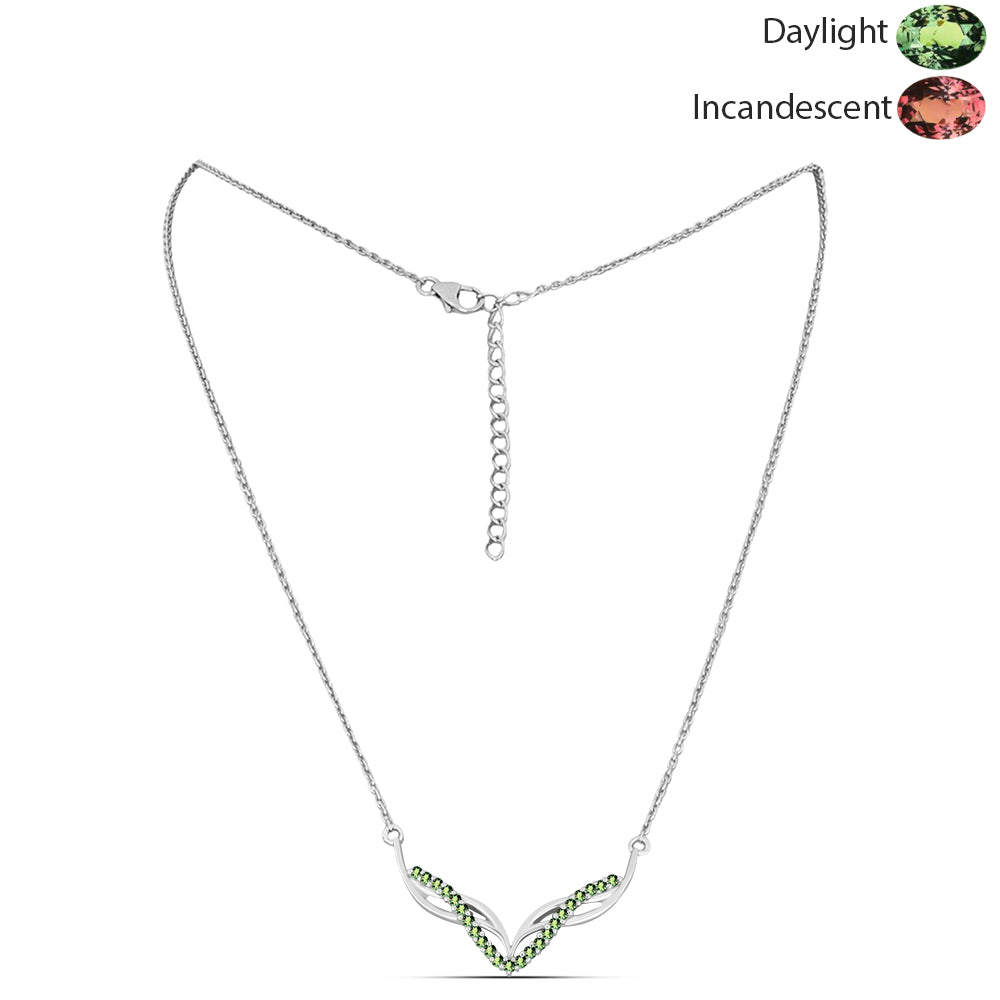 Collar de Plata con Alejandrita natural