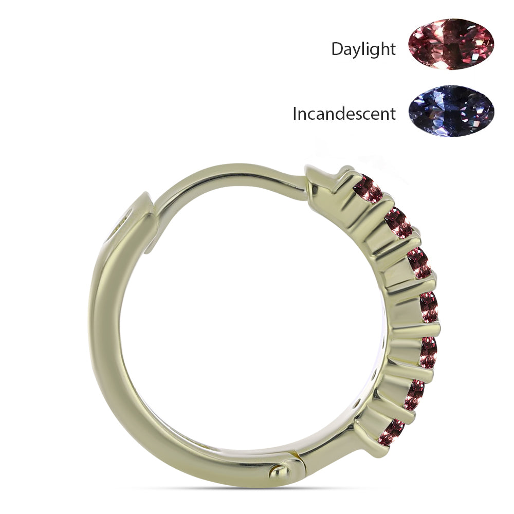 Pendientes de Plata Bañada en Oro con Granate Multicolor de Tsivory