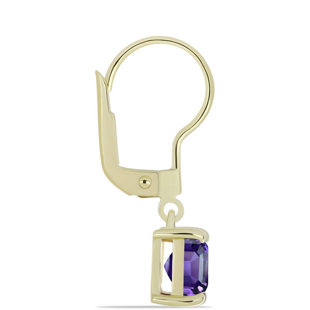 Pendientes de Plata Bañada en Oro con Amatista de Marruecos