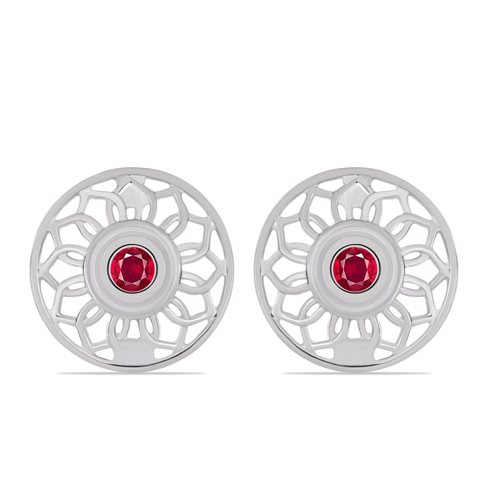 Pendientes de Plata con Rubí de Madagascar