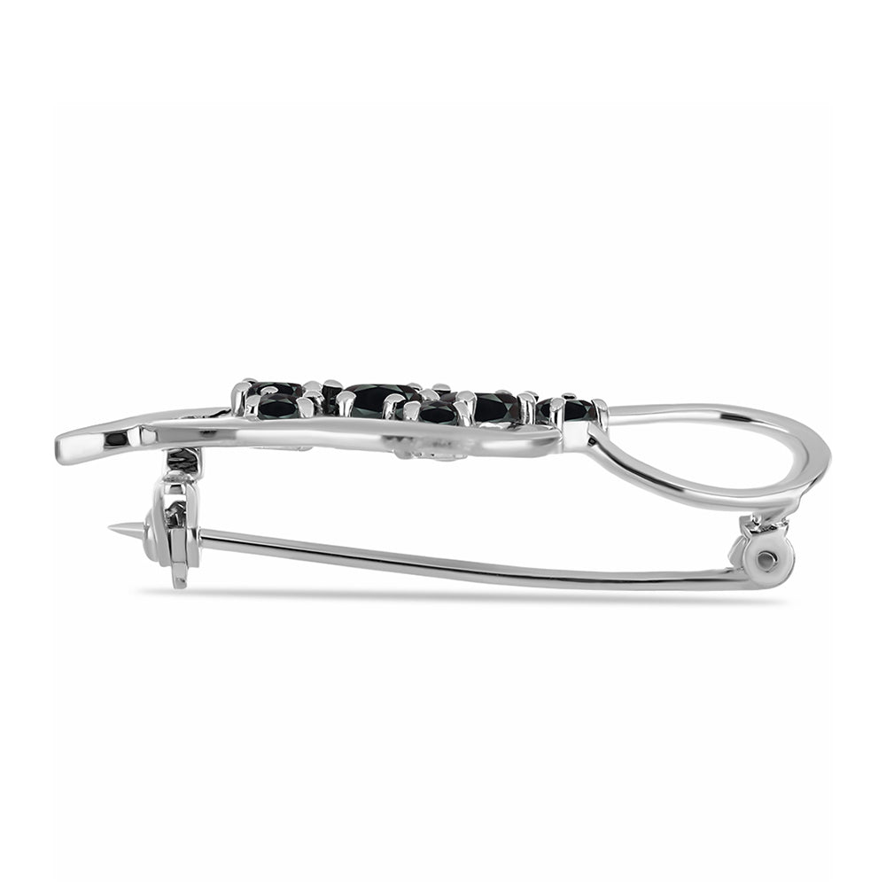 Broche de Plata con Obsidiana