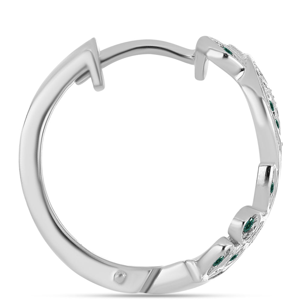 Pendientes de Plata con Moissanita azul mar verdosa