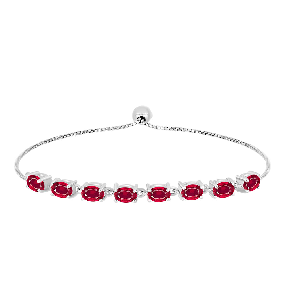 Pulsera de Plata con Rubí de Madagascar