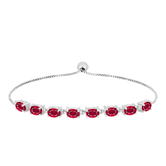Pulsera de Plata con Rubí de Madagascar