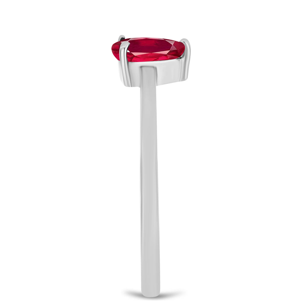 Anillo de Plata con Rubí de Madagascar