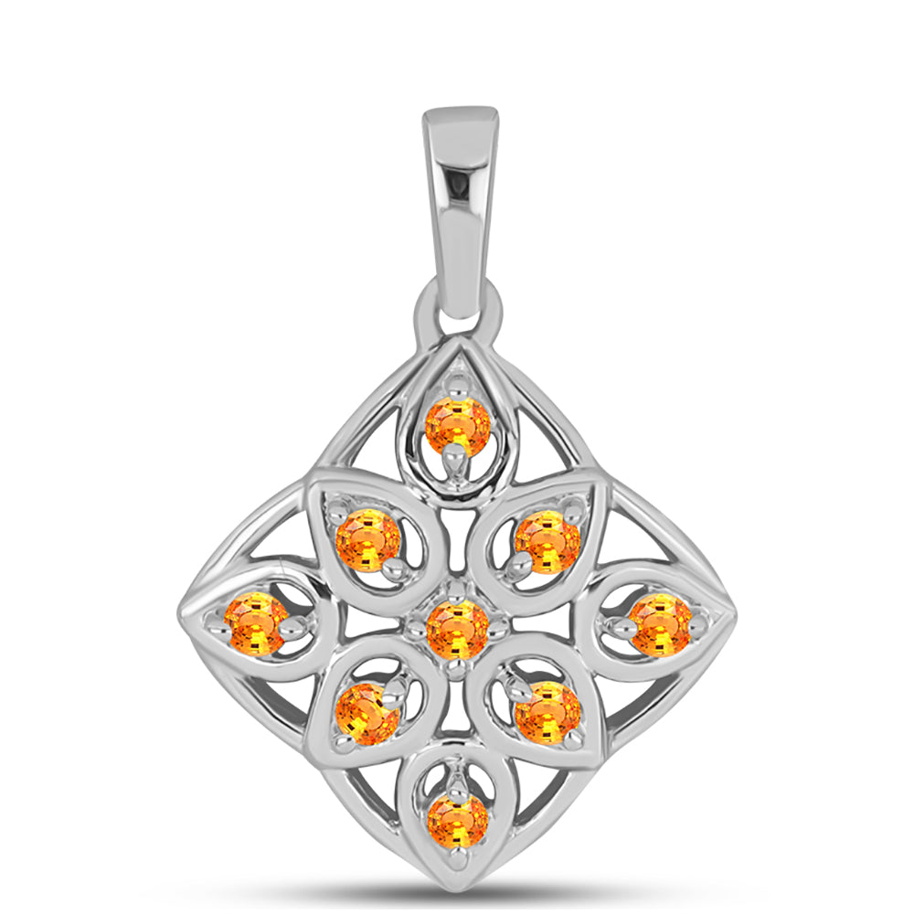 Colgante de Plata con Zafiro Padparadscha 1
