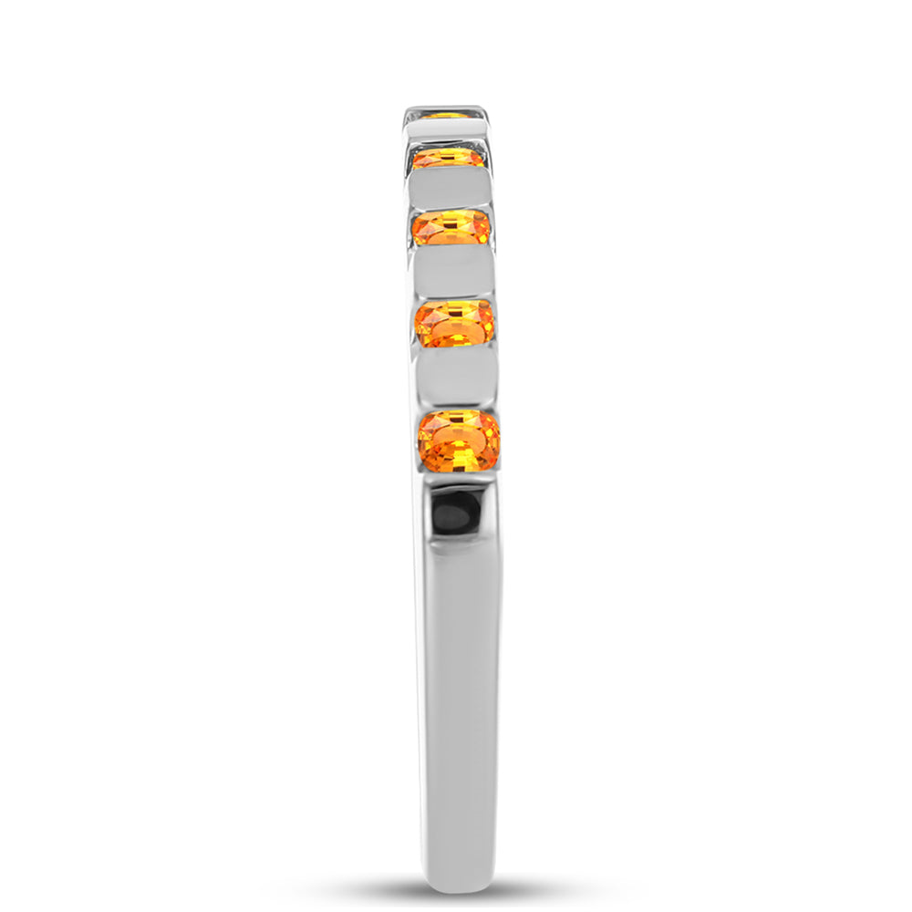 Anillo de Plata con Zafiro Padparadscha