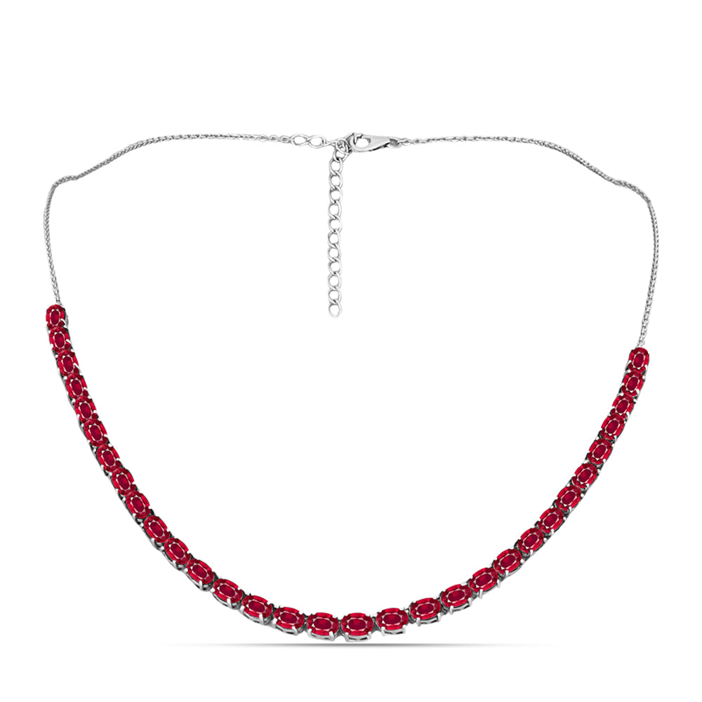 Collar de Plata con Rubí de Madagascar