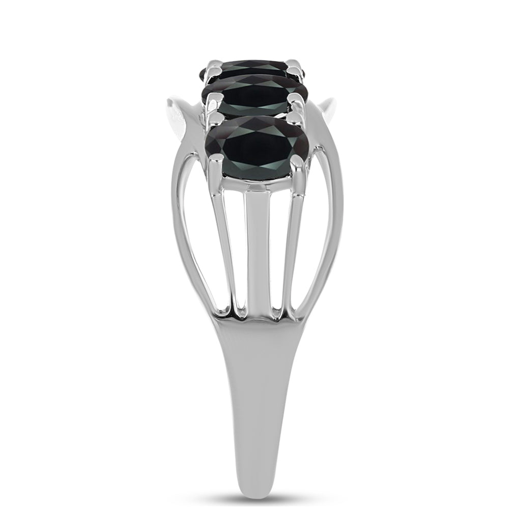 Anillo de Plata con Obsidiana