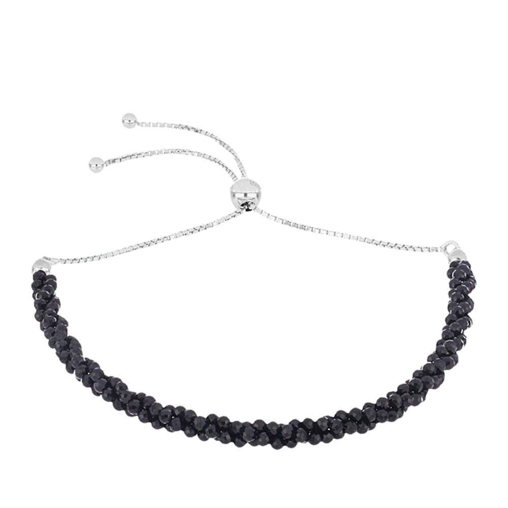 Pulsera de Plata con Obsidiana