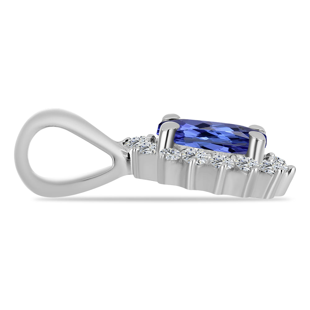 Colgante de Plata con Tanzanita AA y Topacio Blanco