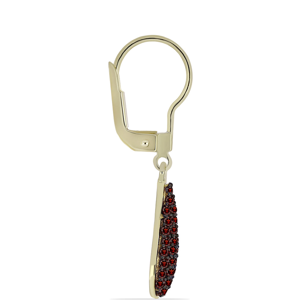 Pendientes de Plata Bañada en Oro con Granate Barton