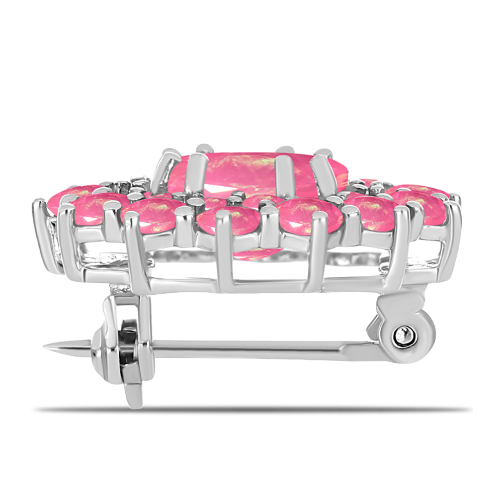 Broche de Plata con Ópalo Rosa de Lega Dembi