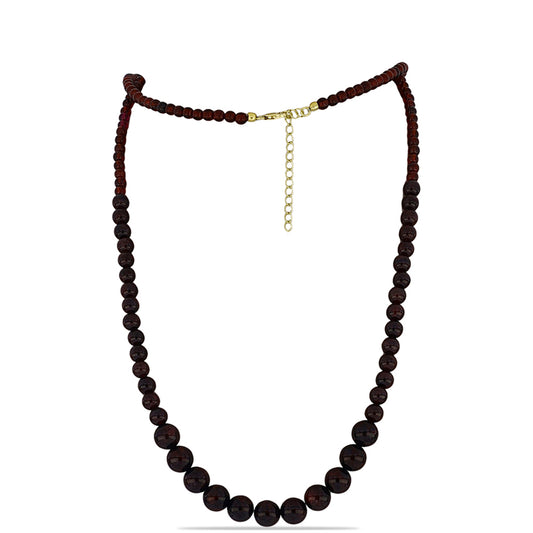 Collar de Plata Bañada en Oro con Granate Barton