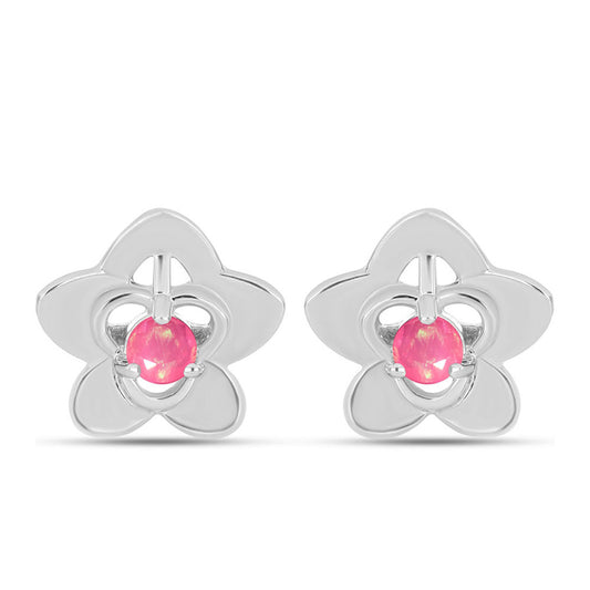 Pendientes de Plata con Ópalo Rosa de Lega Dembi