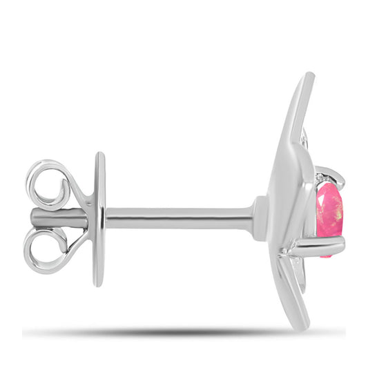 Pendientes de Plata con Ópalo Rosa de Lega Dembi