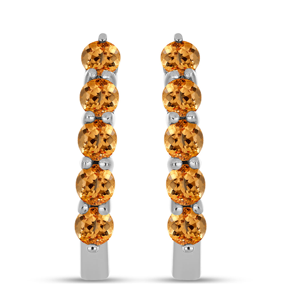 Pendientes de Plata con Topacio amarillo imperial