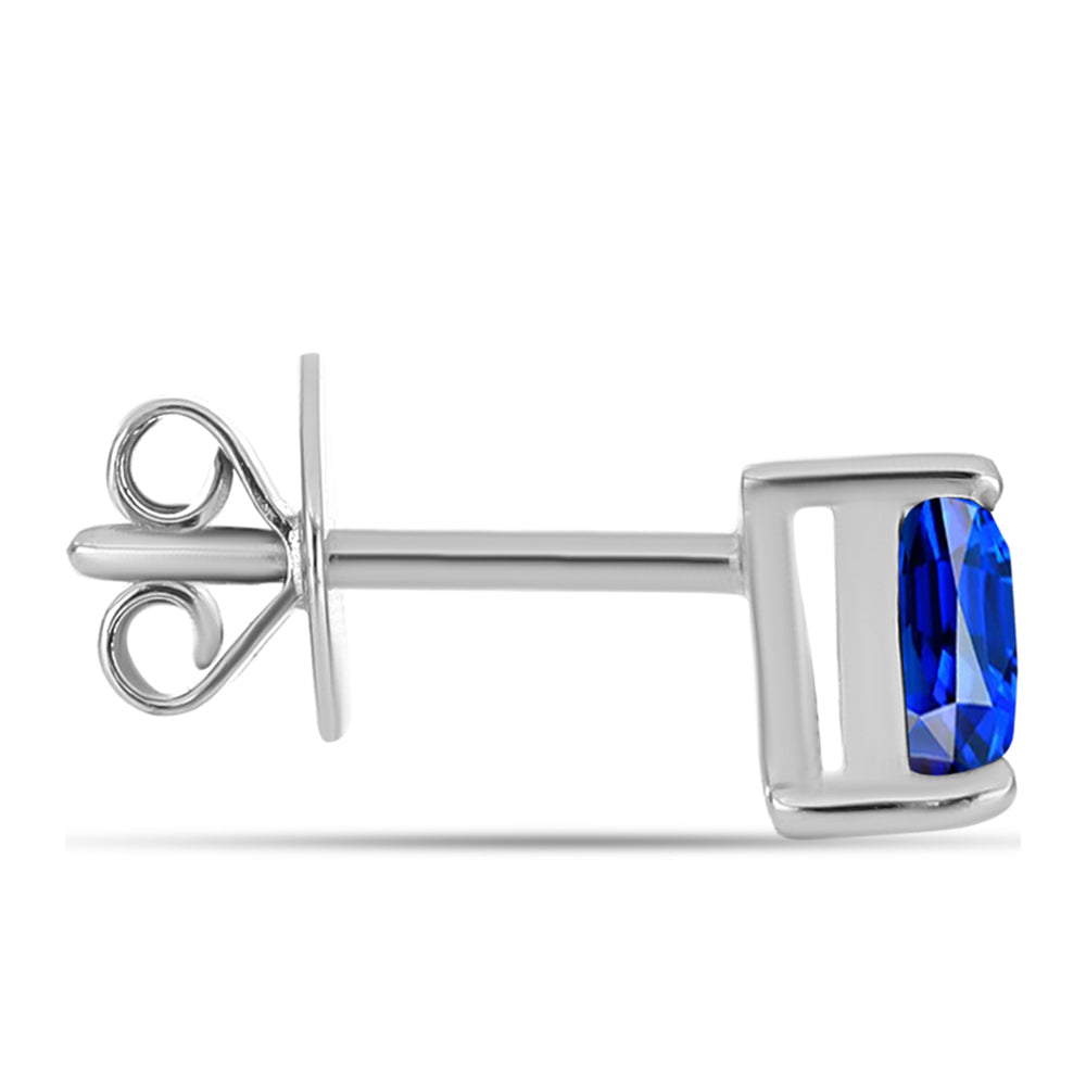 Pendientes de Plata con Zafiro Azul Australiano