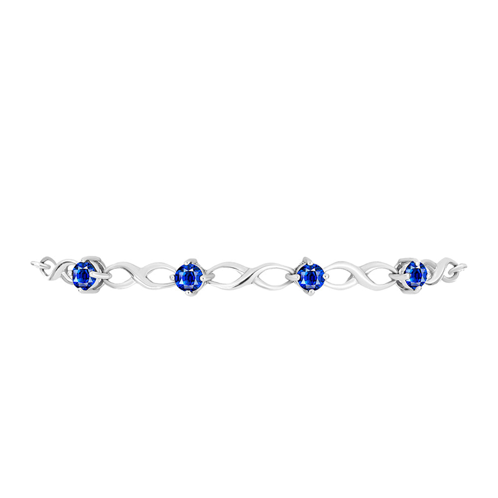Pulsera de Plata con Zafiro Azul Australiano