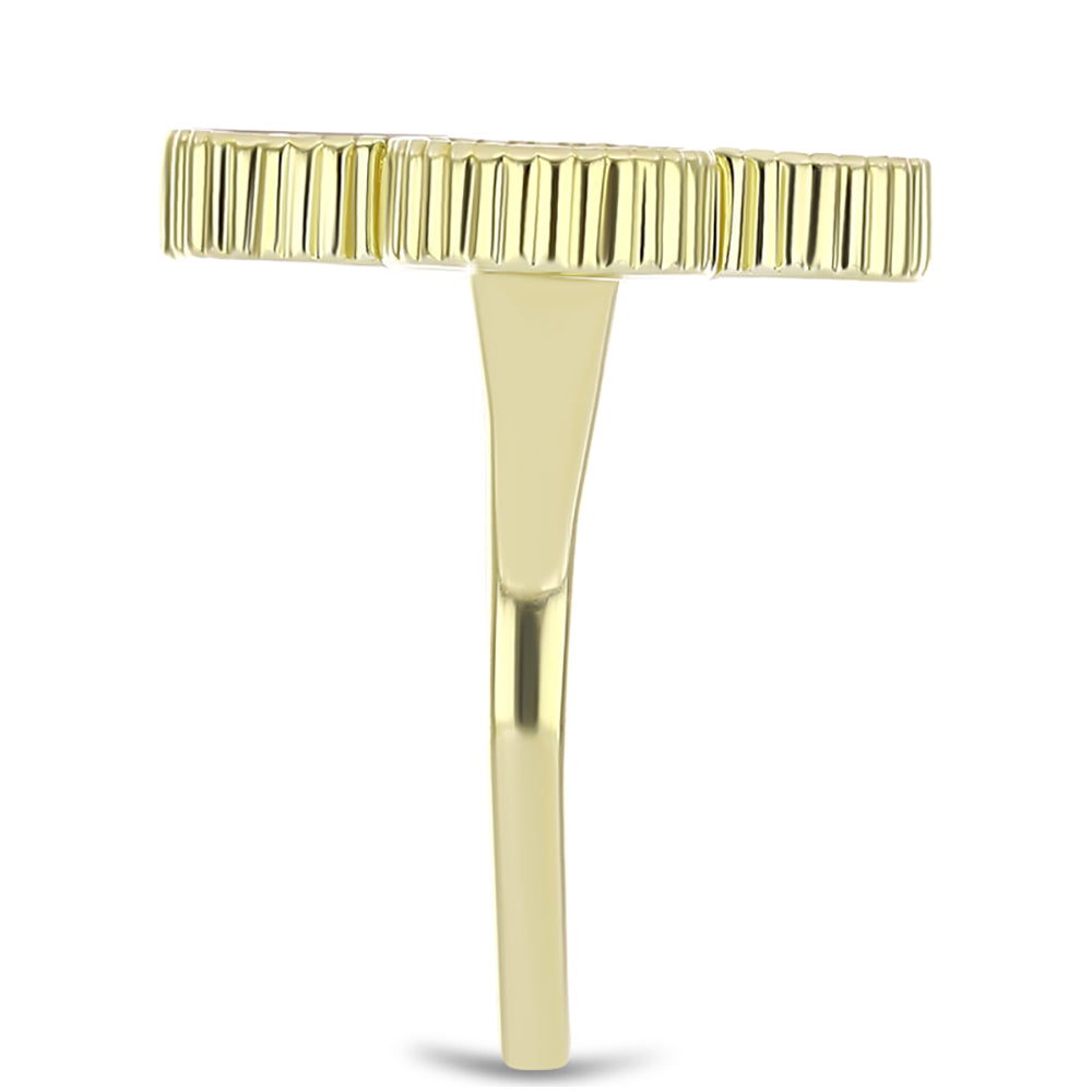 Anillo de Plata Bañada en Oro con Madreperla