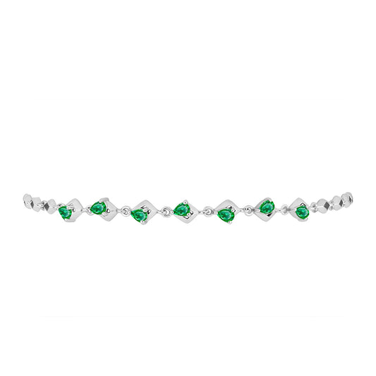 Pulsera de Plata con Granate Kijani