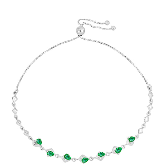 Pulsera de Plata con Granate Kijani