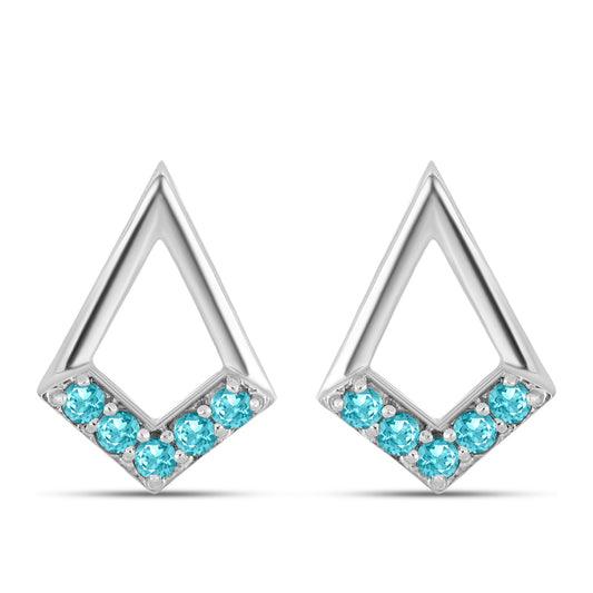 Pendientes de Plata con Cuarzo Paraiba