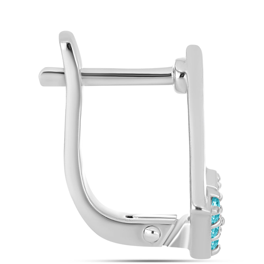 Pendientes de Plata con Cuarzo Paraiba