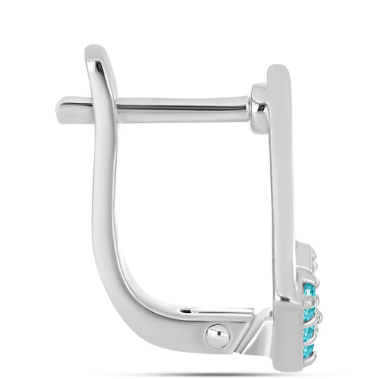 Pendientes de Plata con Cuarzo Paraiba